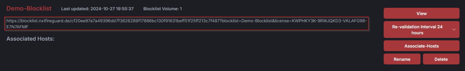 Blocklist URL